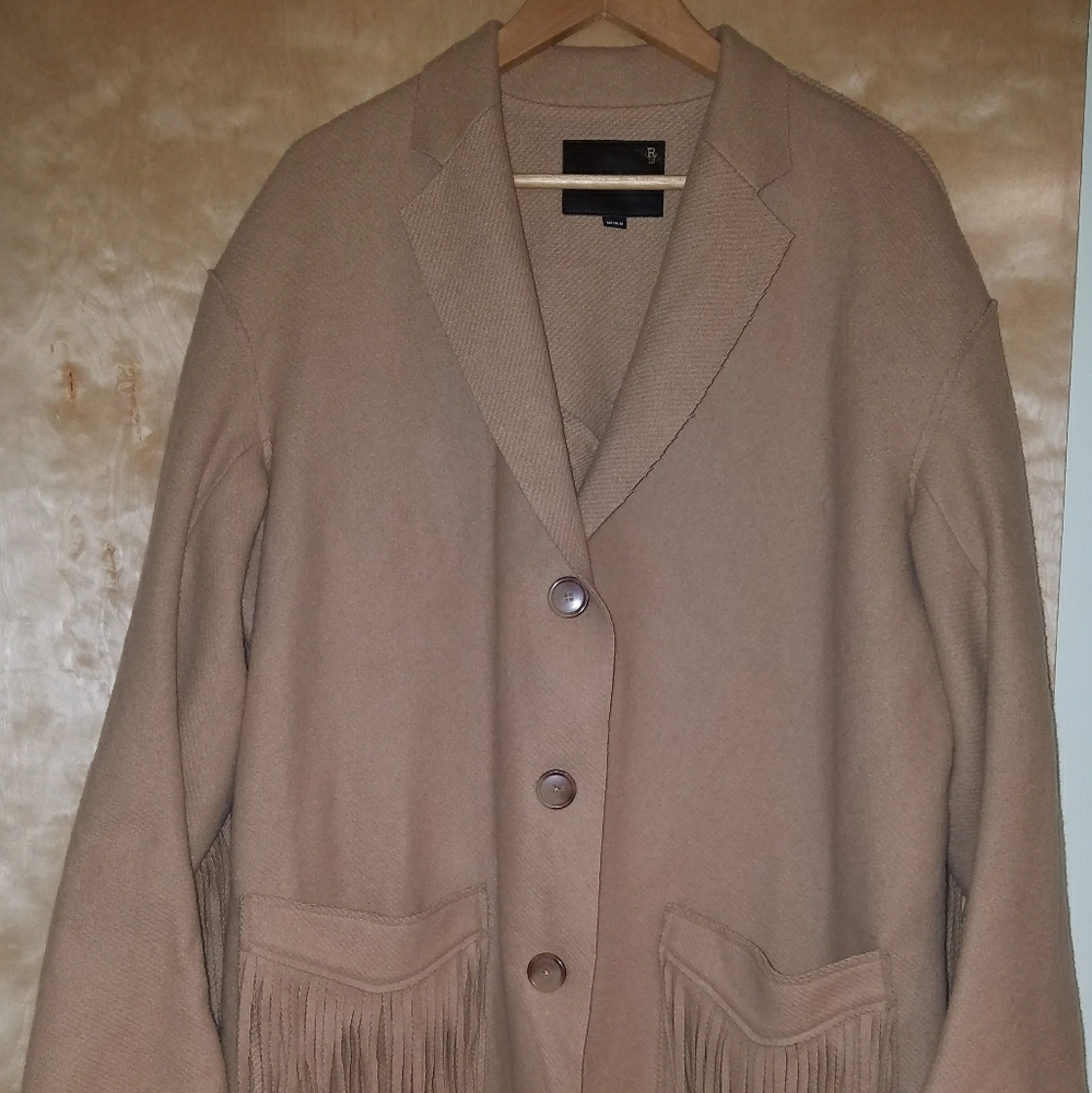 Fringe Raw Cut Coat